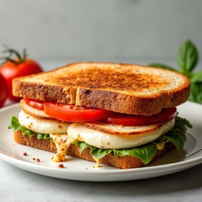 Fresh Mozzarella and Tomato Pesto Grilled Sandwich