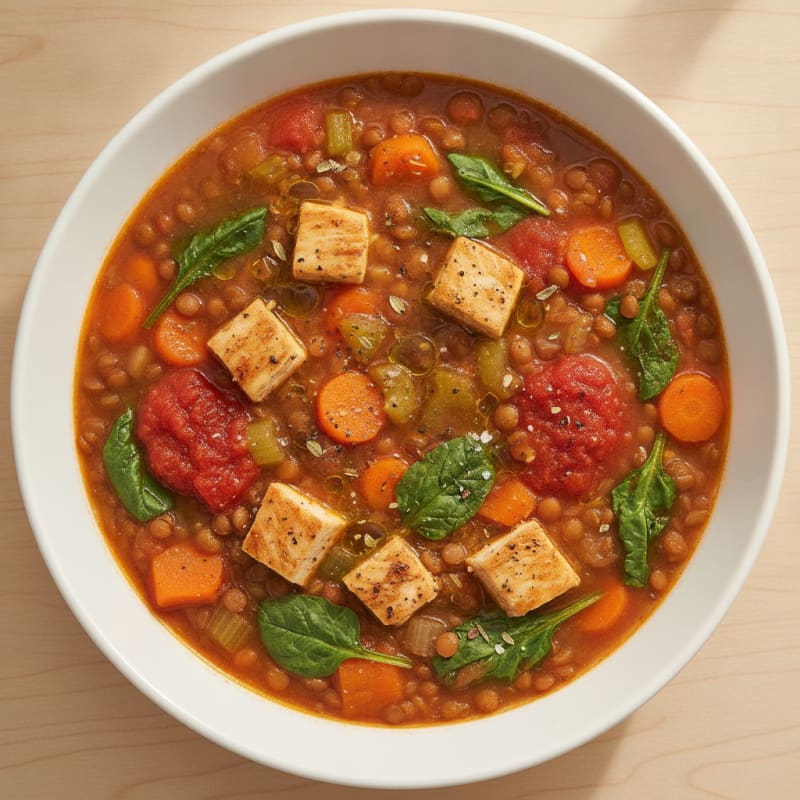 Hearty Lentil Soup with Garden Vegetables