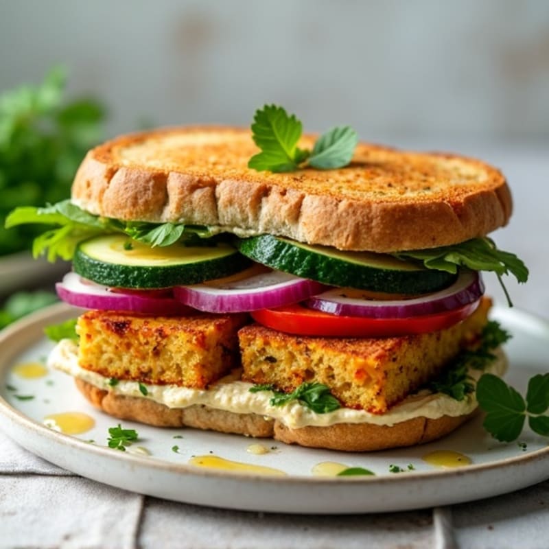 Fresh Herb Grilled Vegetable Sandwich