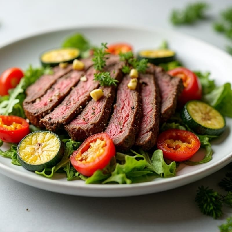 Grilled Beef and Roasted Vegetable Salad