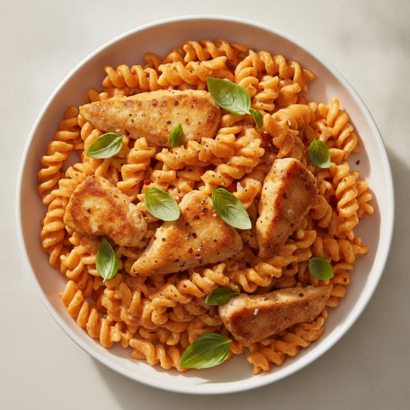 Creamy Tomato Pasta with Fresh Basil