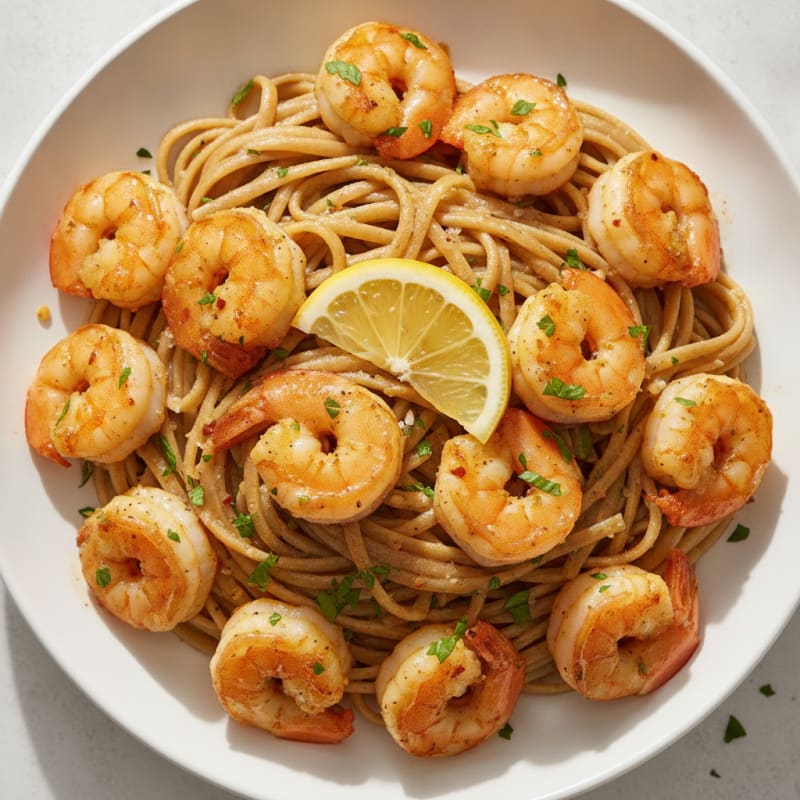 Garlic Butter Shrimp Scampi with Linguine
