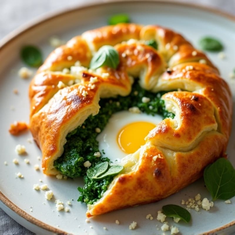 Crispy Spinach Feta Phyllo Pie