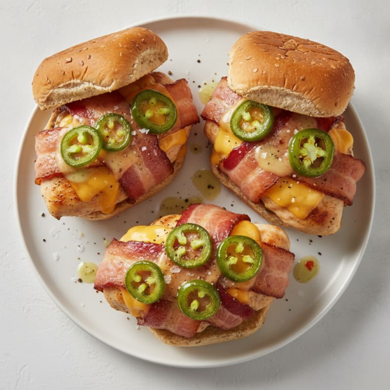 Bacon-Wrapped Jalapeño Chicken Sliders