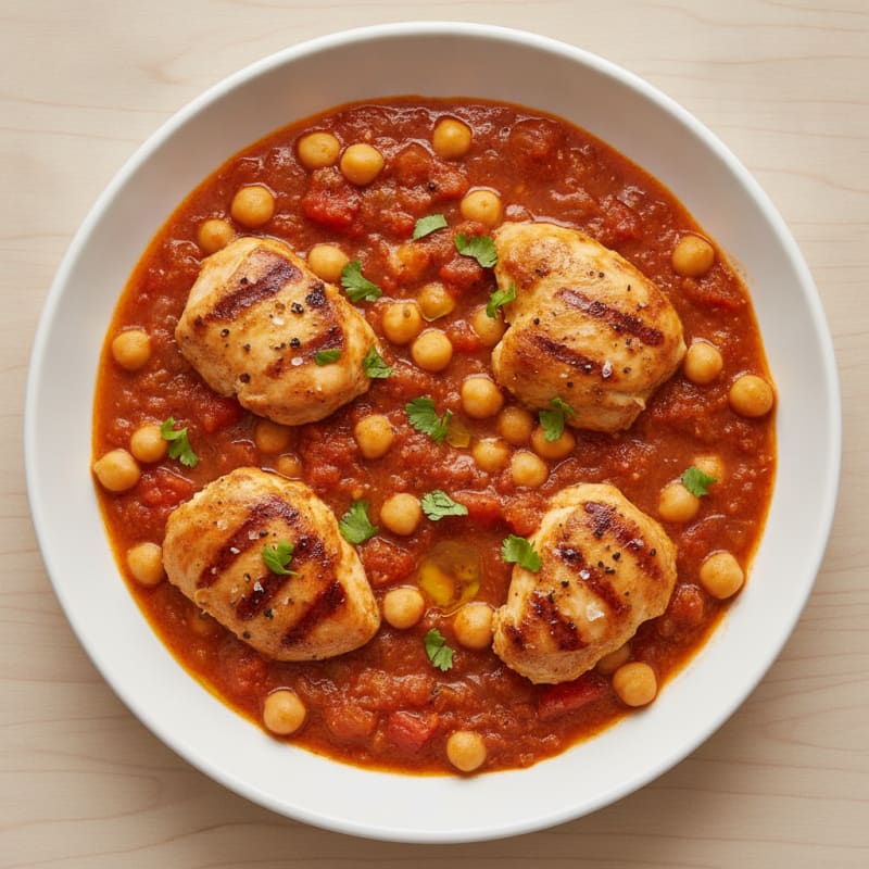 Harissa Chicken and Chickpea Tagine
