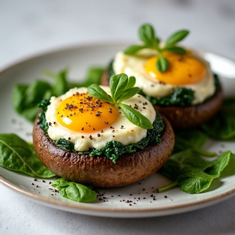 Spinach and Ricotta Stuffed Portobello Mushrooms