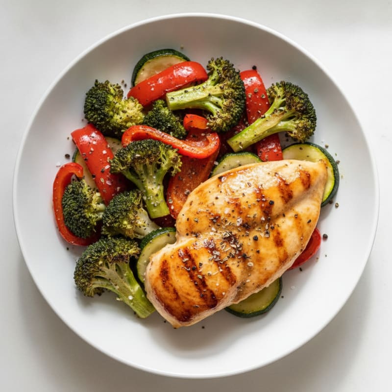 Pan-Seared Chicken with Roasted Vegetables