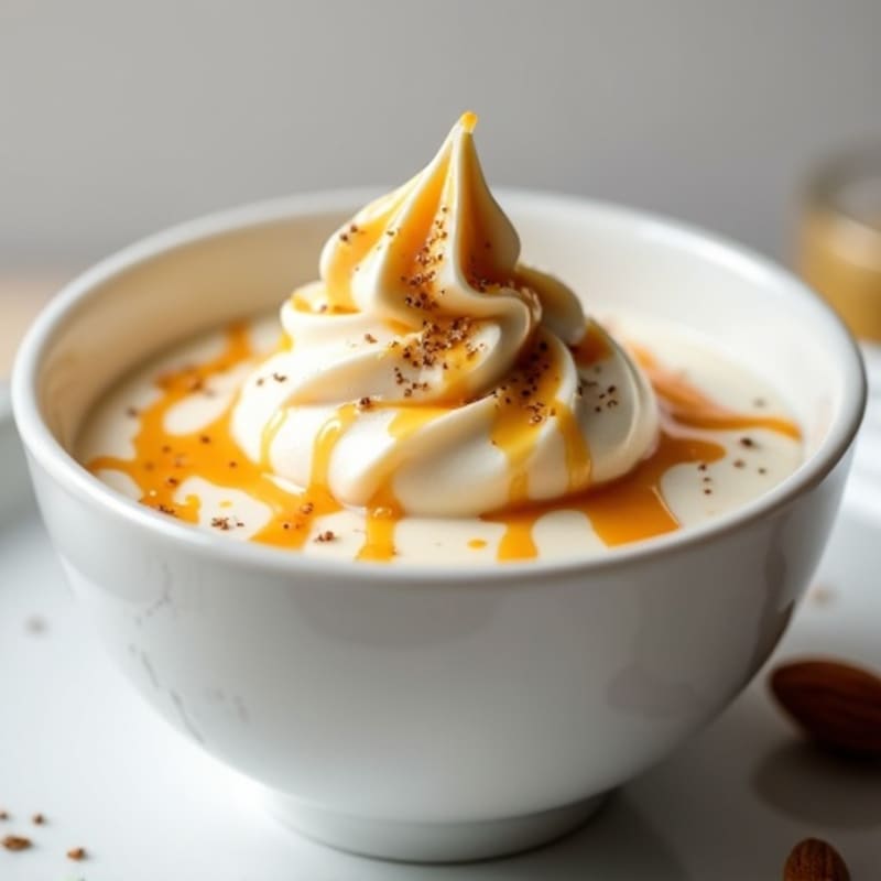 Silky Vanilla Protein Pudding with Almond Butter Swirl