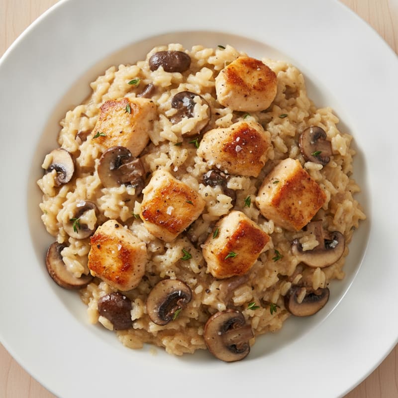 Creamy Parmesan Mushroom Risotto