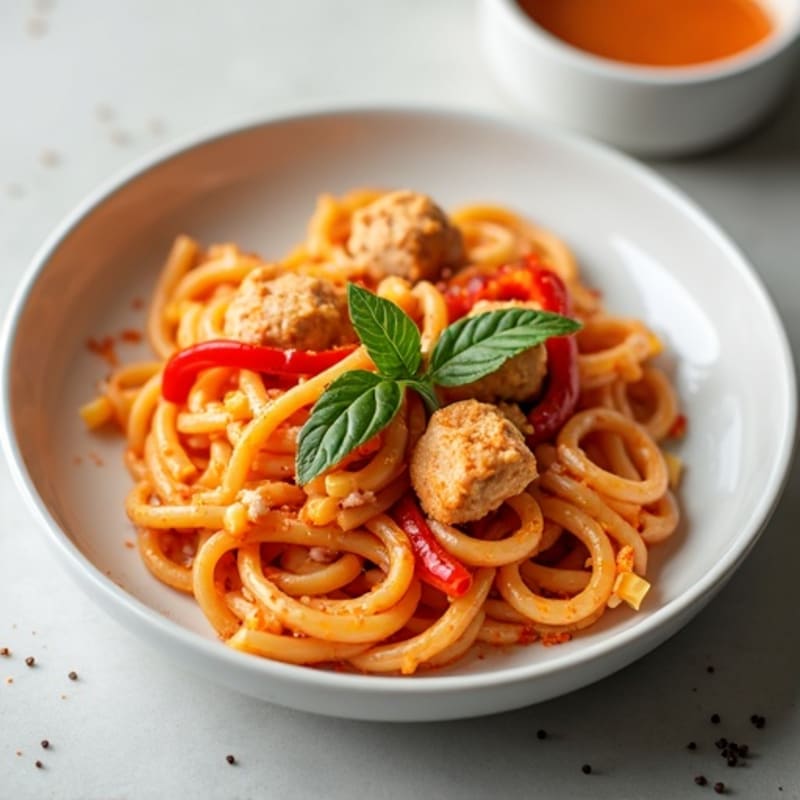 Creamy High-Protein Red Pepper Pasta