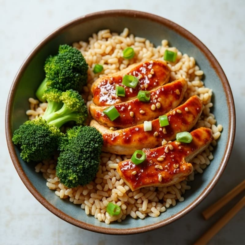 Sticky Ginger-Garlic Teriyaki Chicken Bowl
