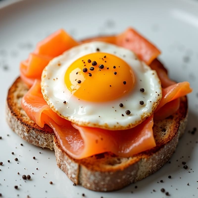 Egg and Sourdough Toast with Smoked Salmon