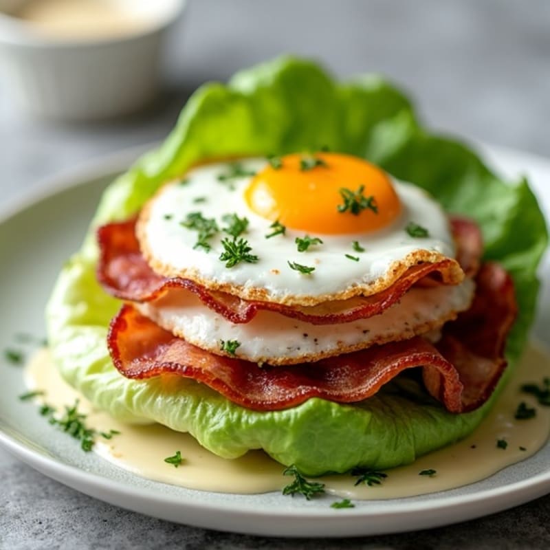 Crispy Turkey Bacon Lettuce Stack with Herb Aioli
