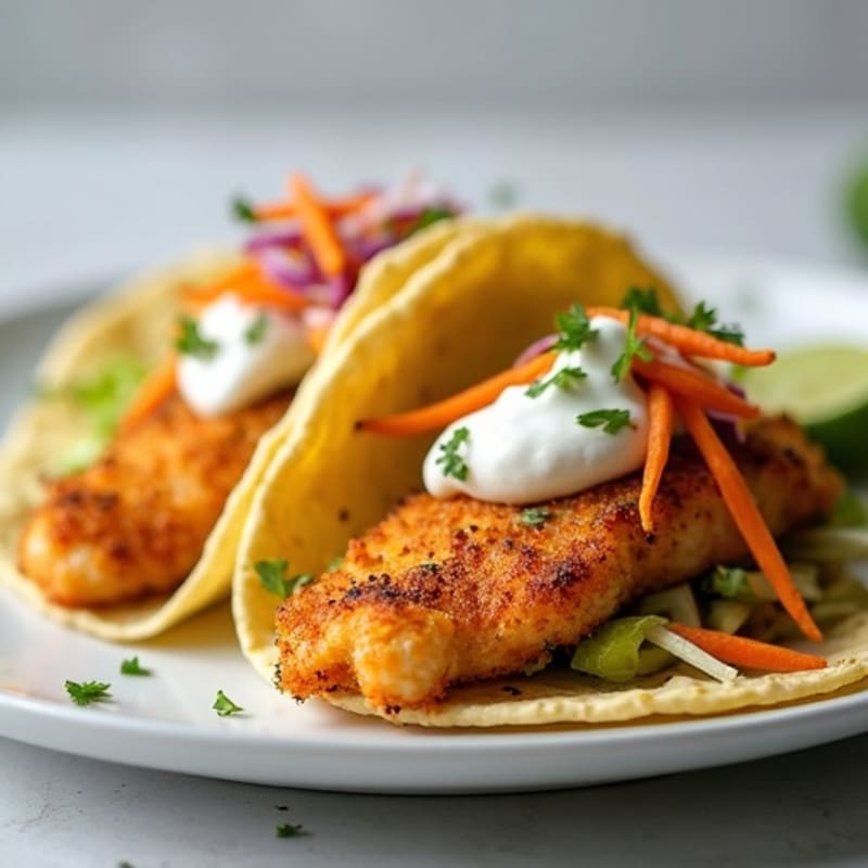 Crispy Fish Tacos with Fresh Slaw