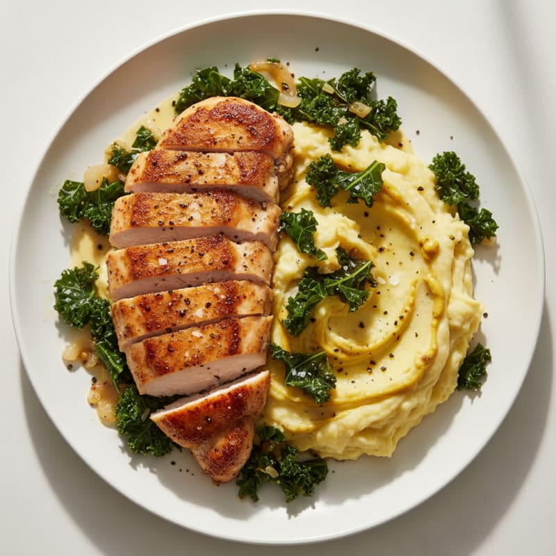 Pan-Seared Chicken with Creamy Mustard Potatoes
