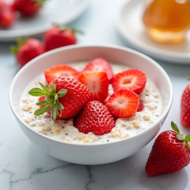 Fresh Strawberry Creamy Overnight Oats