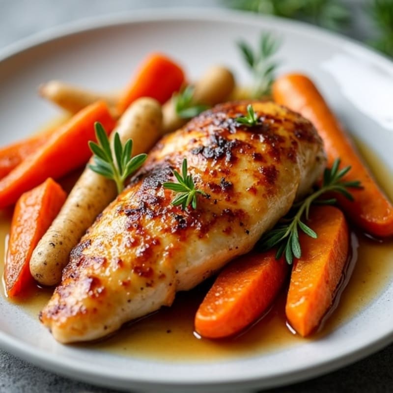 Sheet Pan Maple-Glazed Chicken with Roasted Root Vegetables