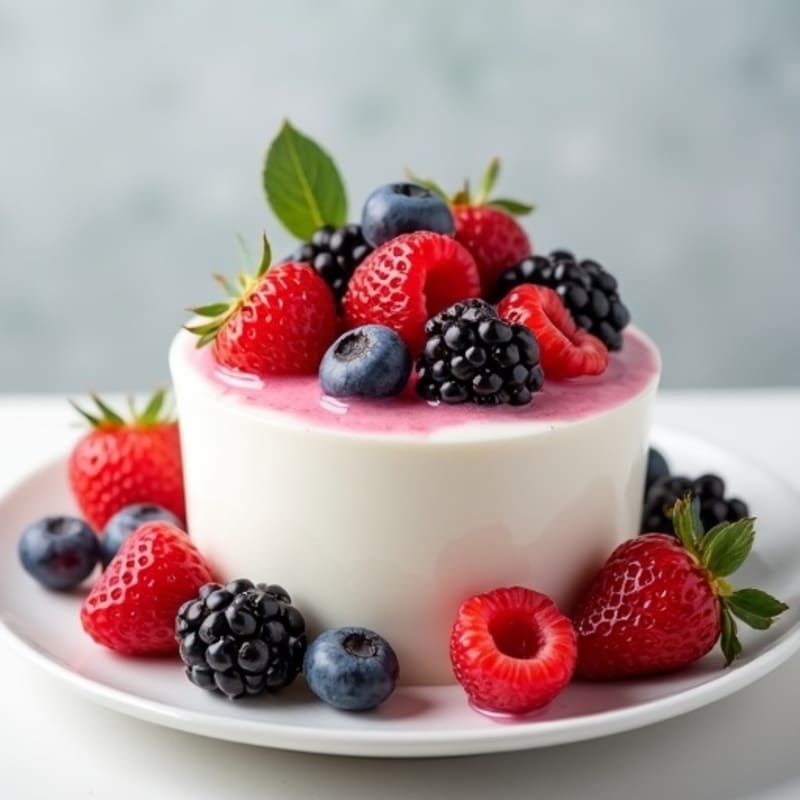 Creamy Protein Yogurt with Mixed Berries and Collagen Peptides