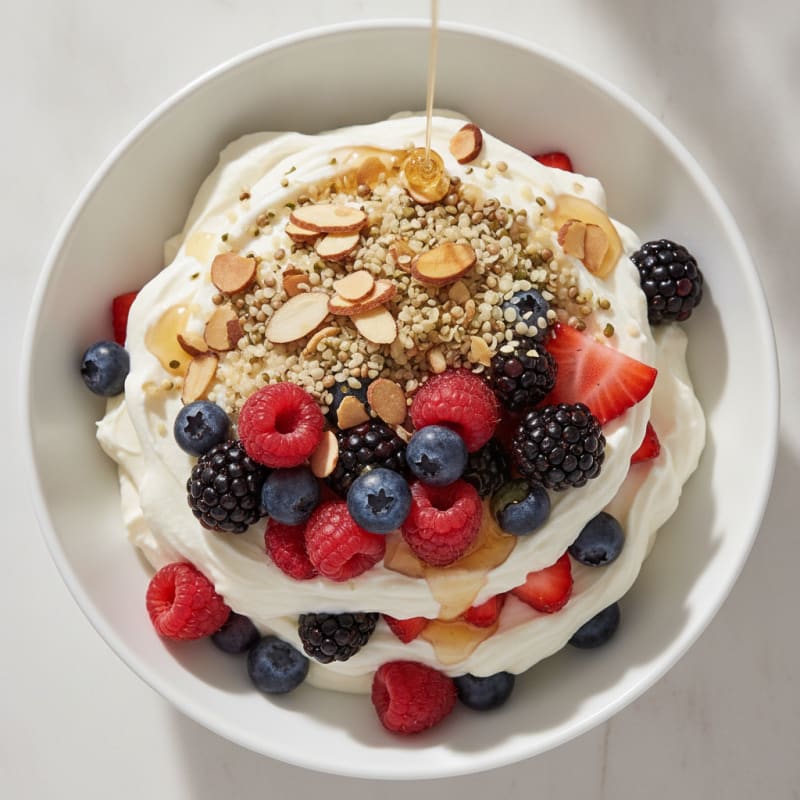 Creamy Greek Yogurt Protein Parfait with Mixed Berries