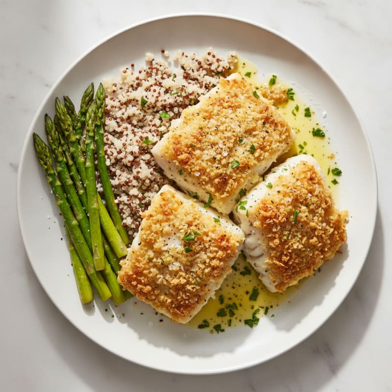 Baked Cod with Lemon-Herb Crumb