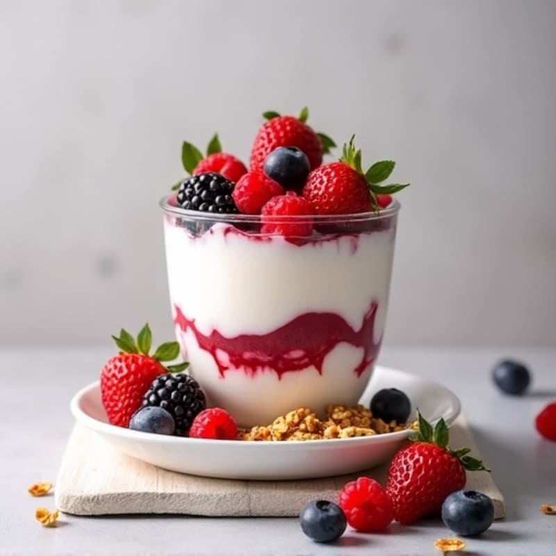 Creamy Greek Yogurt Protein Parfait with Mixed Berries