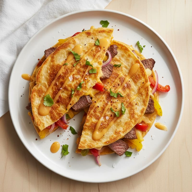 Crispy Chili-Lime Steak Quesadillas