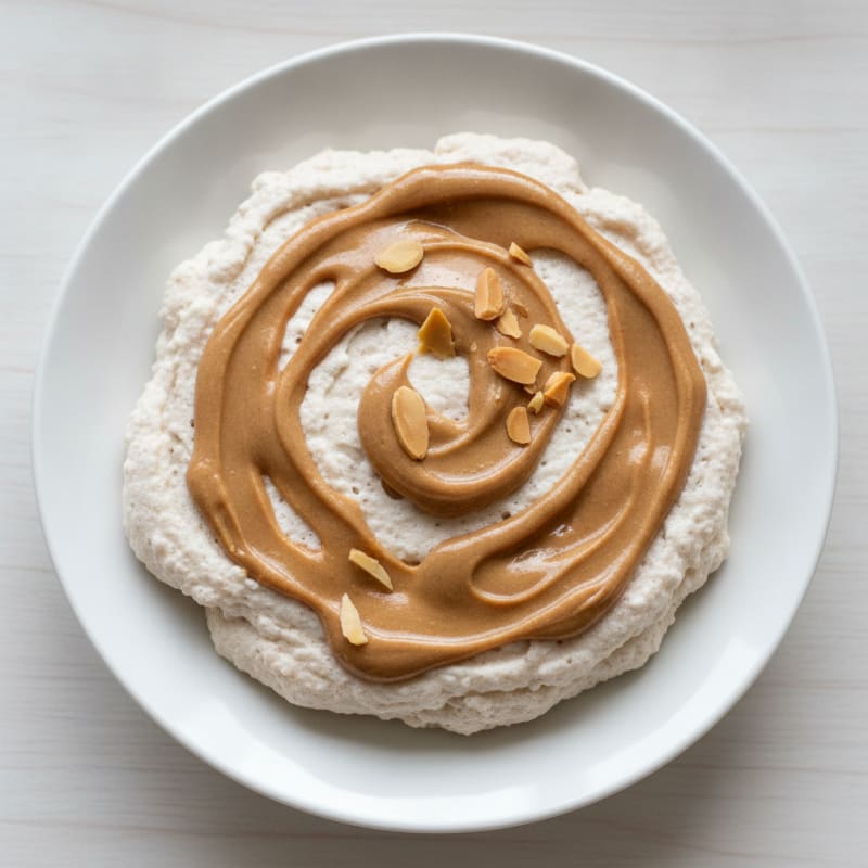 Chocolate Protein Mousse with Almond Butter Swirl