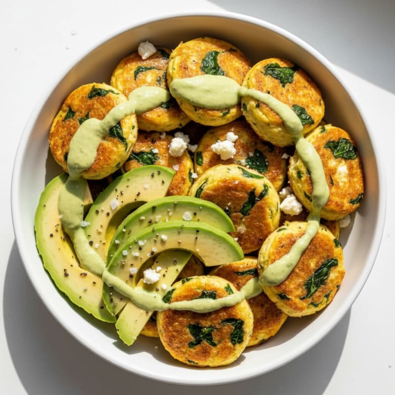 Golden Baked Egg Bites with Creamy Avocado
