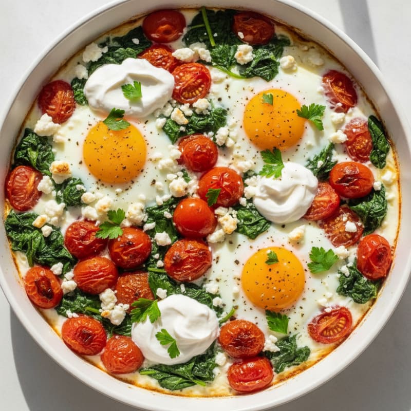 Baked Eggs with Roasted Tomatoes
