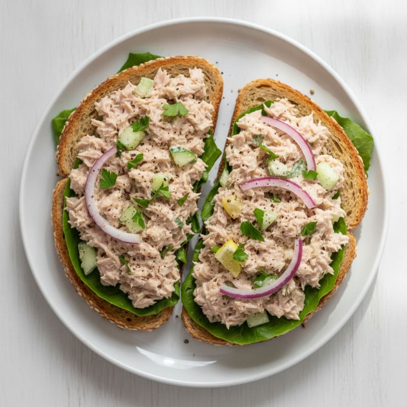 Mediterranean Tuna Salad Sandwich