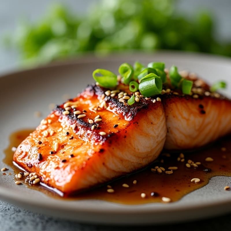 Pan-Seared Salmon with Sticky Teriyaki Glaze