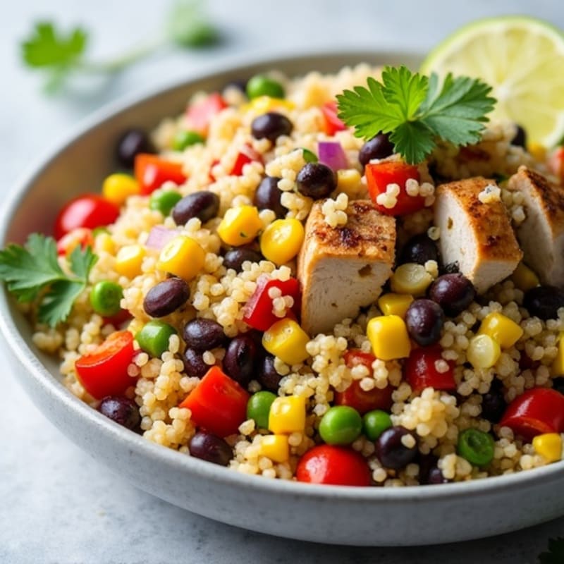 Fresh Quinoa and Black Bean Salad with Zesty Lime