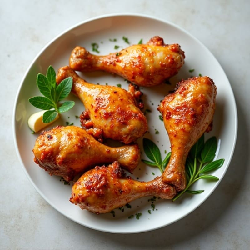 Crispy Garlic Herb Roasted Chicken Drumsticks