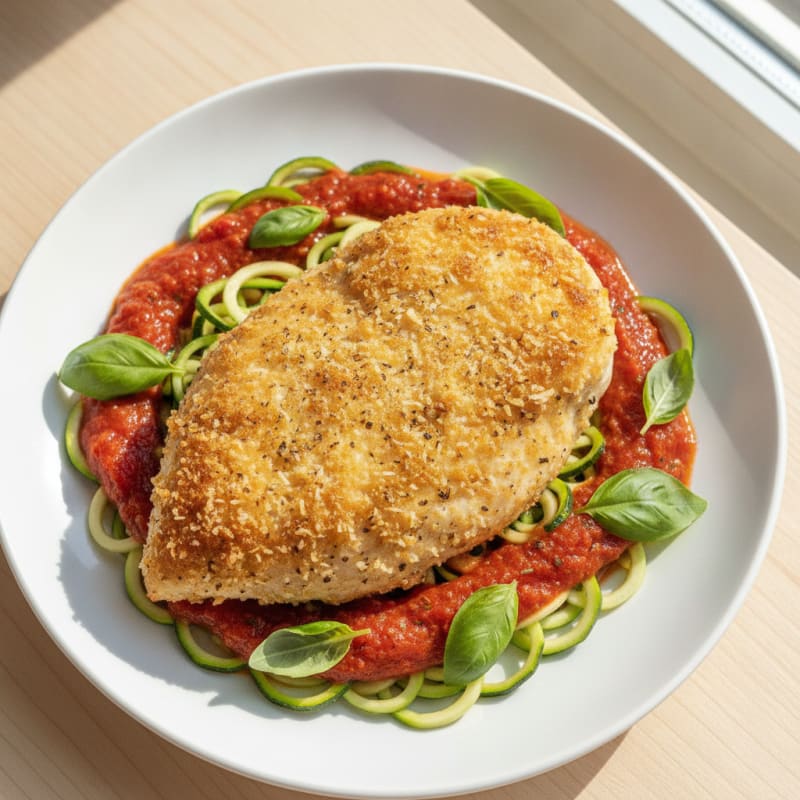 Parmesan-Crusted Chicken with Marinara Sauce