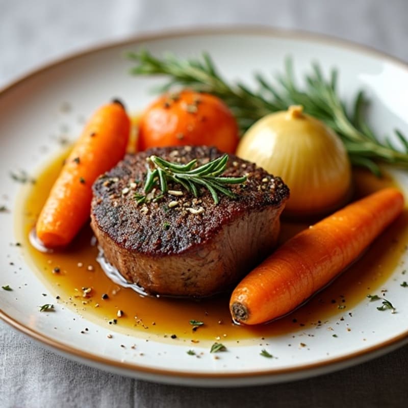 Herb-Crusted Tender Pot Roast with Root Vegetables