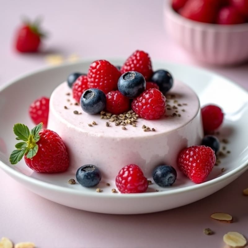 Creamy Greek Yogurt Protein Mousse with Mixed Berries