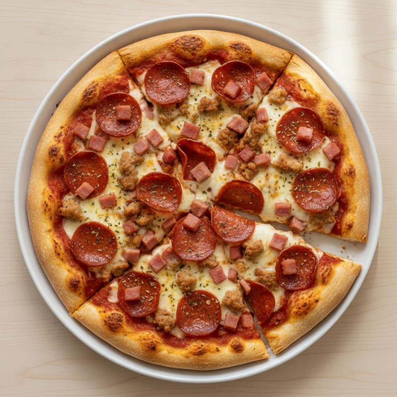 Meat Lovers Stuffed Crust Pizza