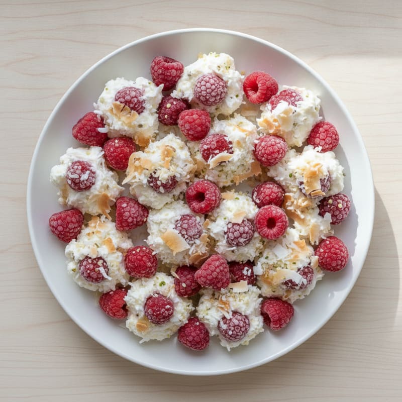 Berry Coconut Protein Fat Bombs