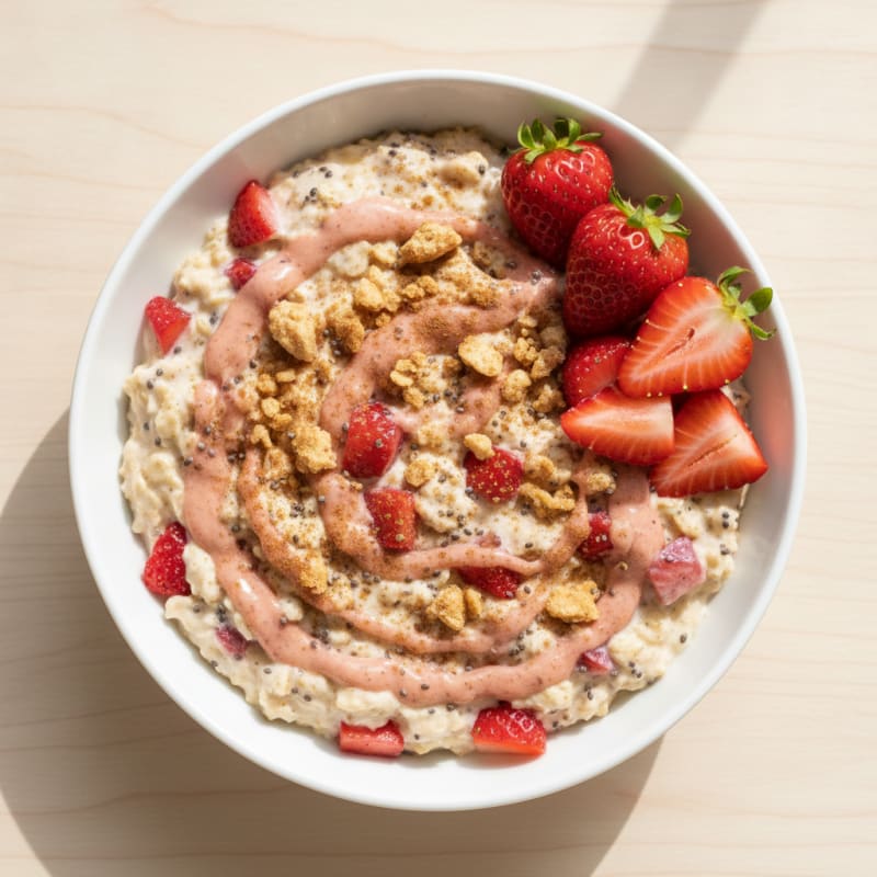 Strawberry Shortcake Overnight Oats