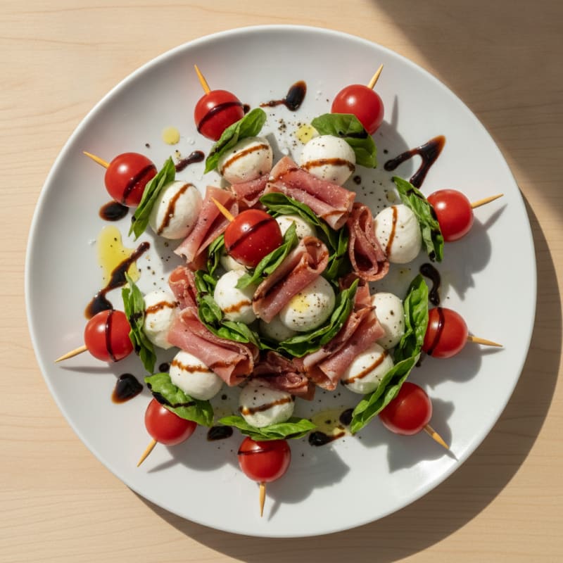 Caprese Skewers with Balsamic Glaze