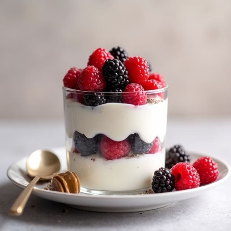 Greek Yogurt Protein Parfait with Mixed Berries