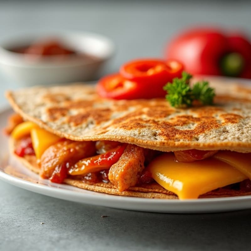 BBQ Chicken Crispy Whole Wheat Quesadilla