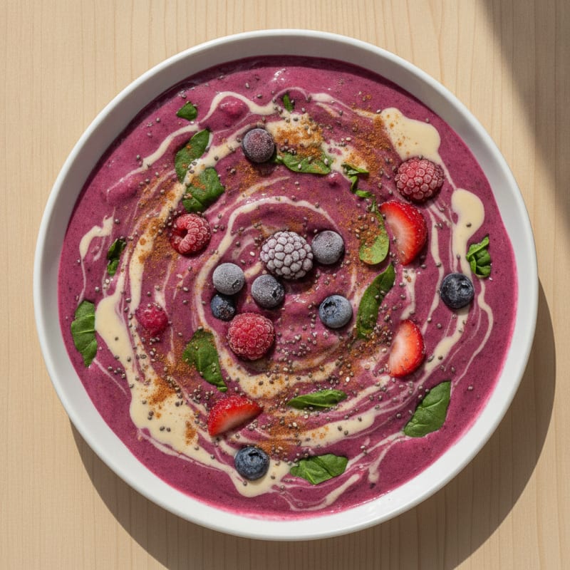 High-Protein Almond Berry Power Smoothie