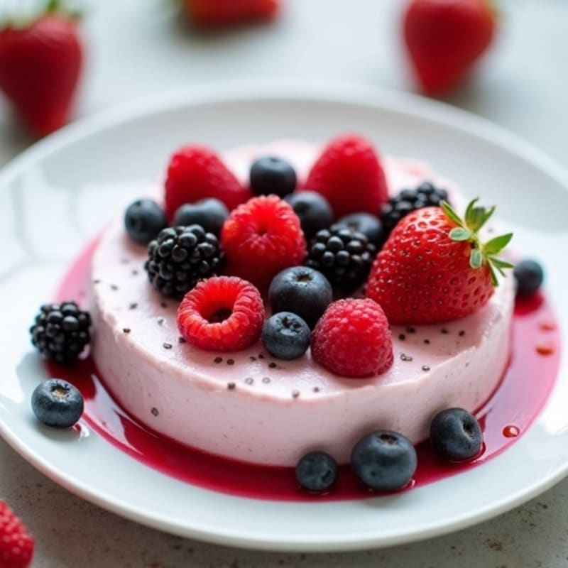 Creamy Greek Yogurt Protein Mousse with Mixed Berries