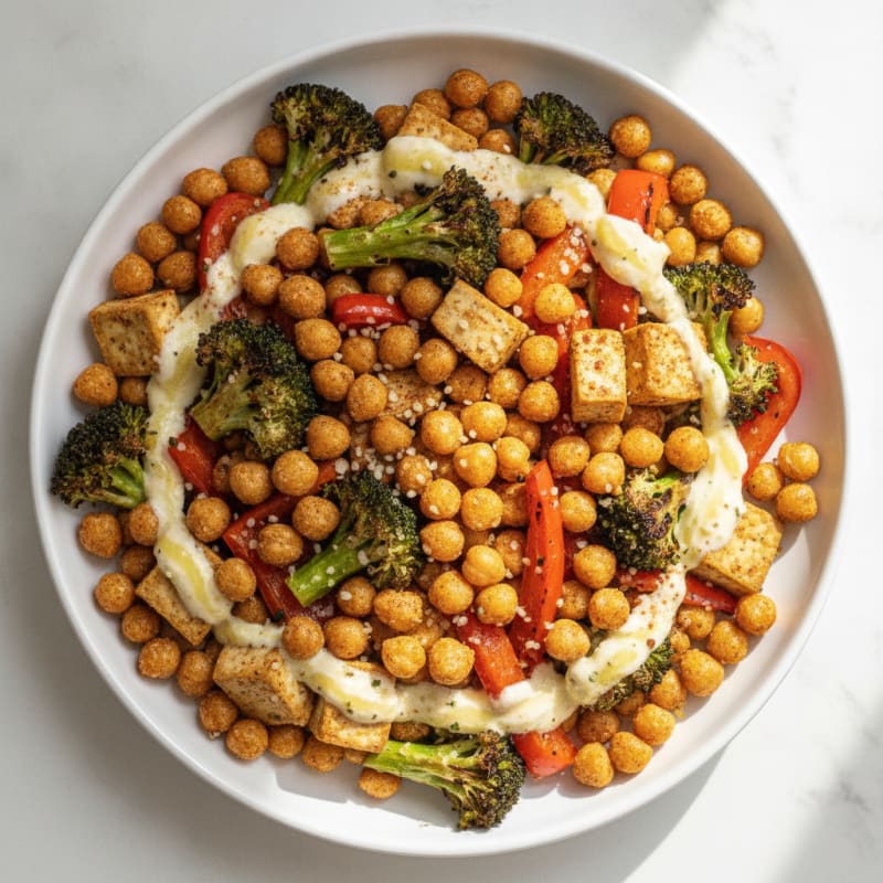Roasted Vegetable and Chickpea Bowl