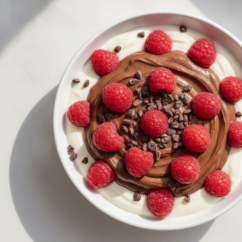 Silky Chocolate Protein Greek Yogurt Parfait