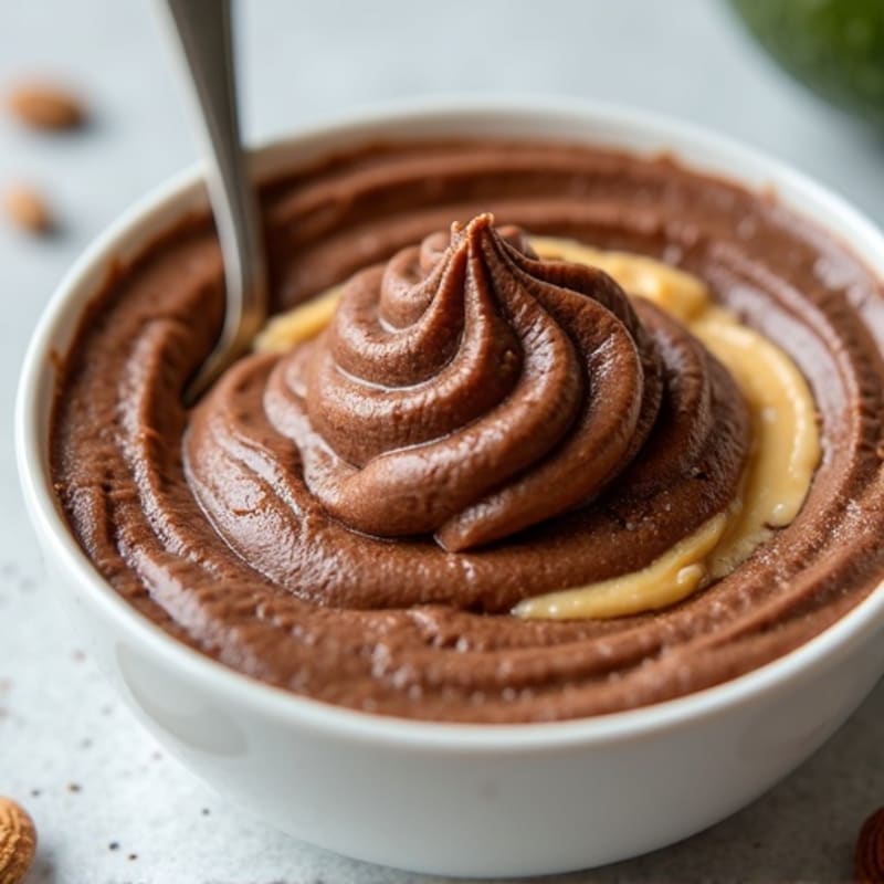 Silky Chocolate Protein Pudding with Almond Butter Swirl
