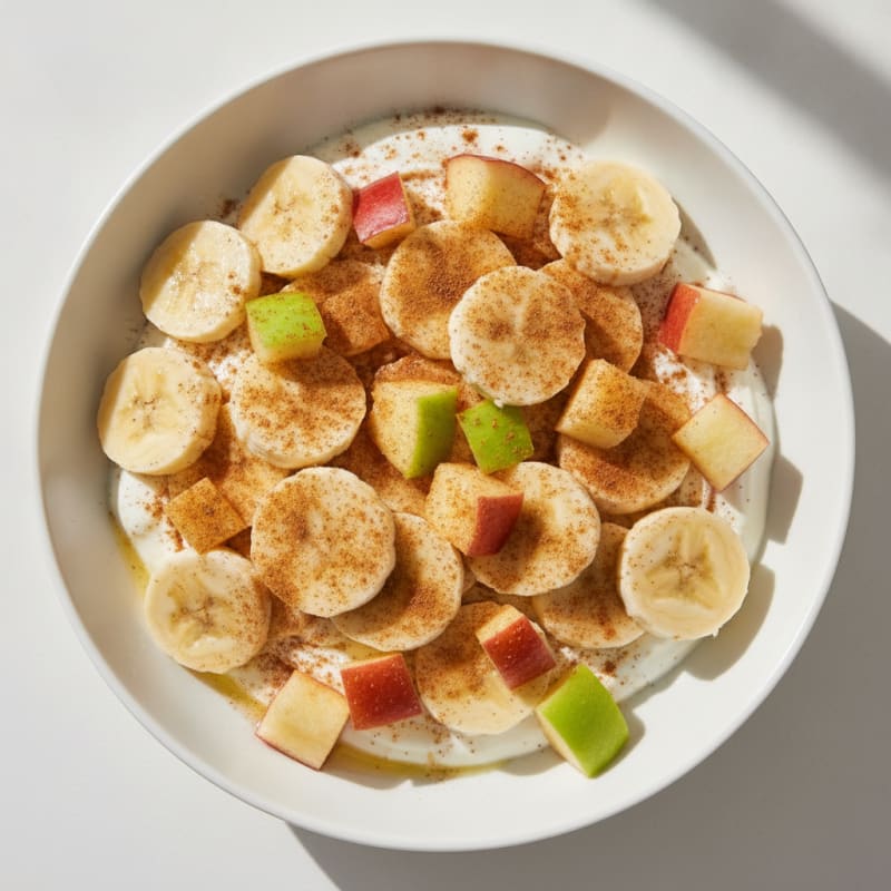 Banana Apple Sweet Snack Bowl