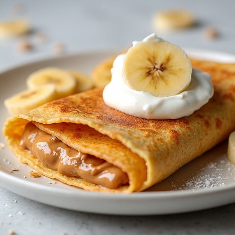 Protein-Rich Almond Butter Banana Crepes