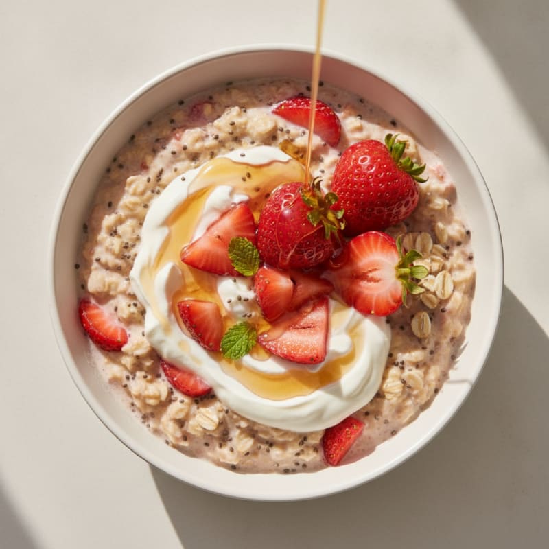 Strawberry Shortcake Overnight Oats